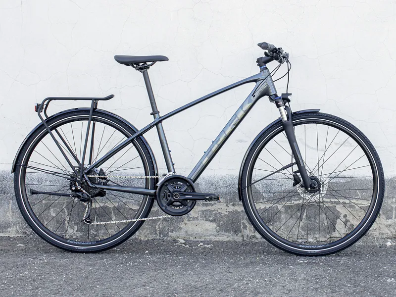 2021 Trek Dual Sport 3 Equipped Hybrid Bike in Grey